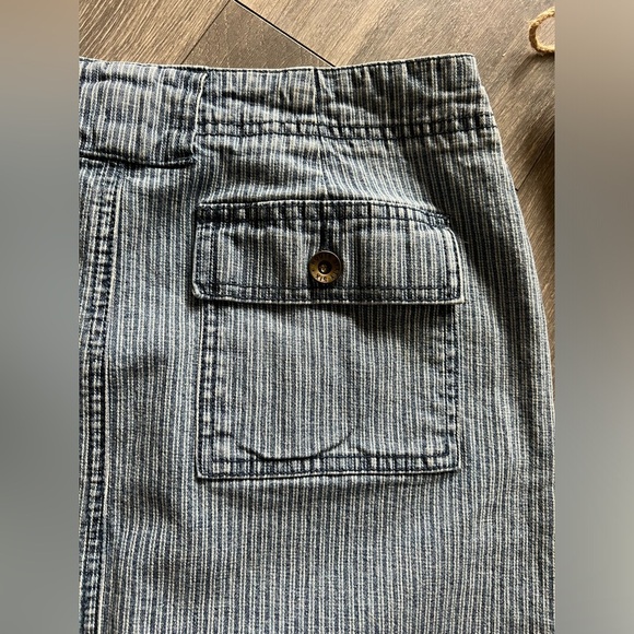 Vintage Y2K Route 66 Pin Stripe Jean Mini Skirt. Size 8 - Picture 5 of 7